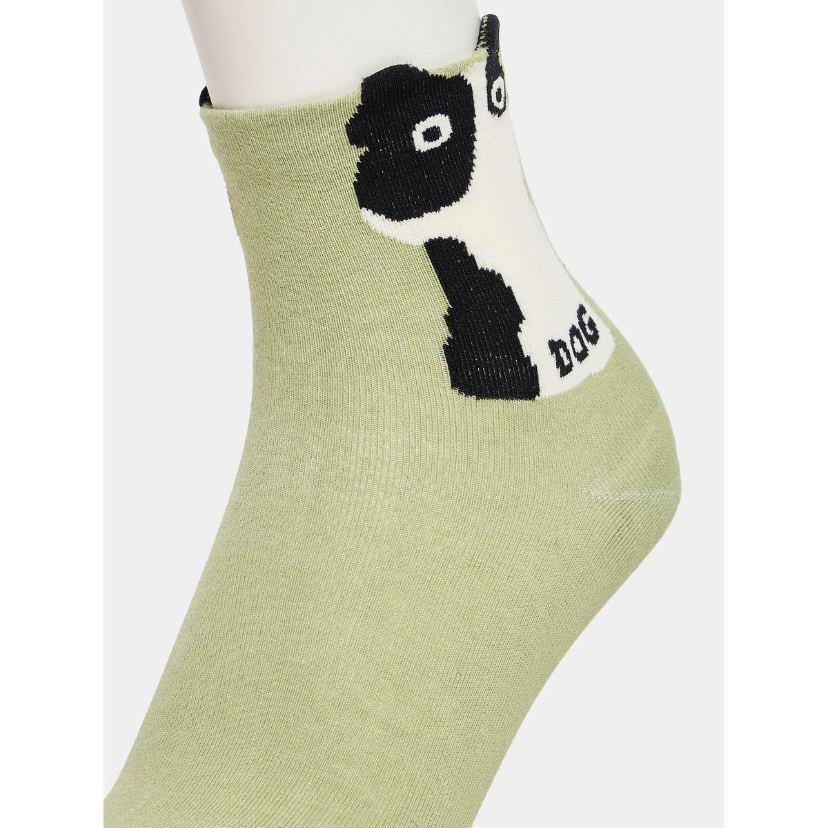 Styli Set of 5 - Dog Print Crew Socks-women-socksandstockings-image-7