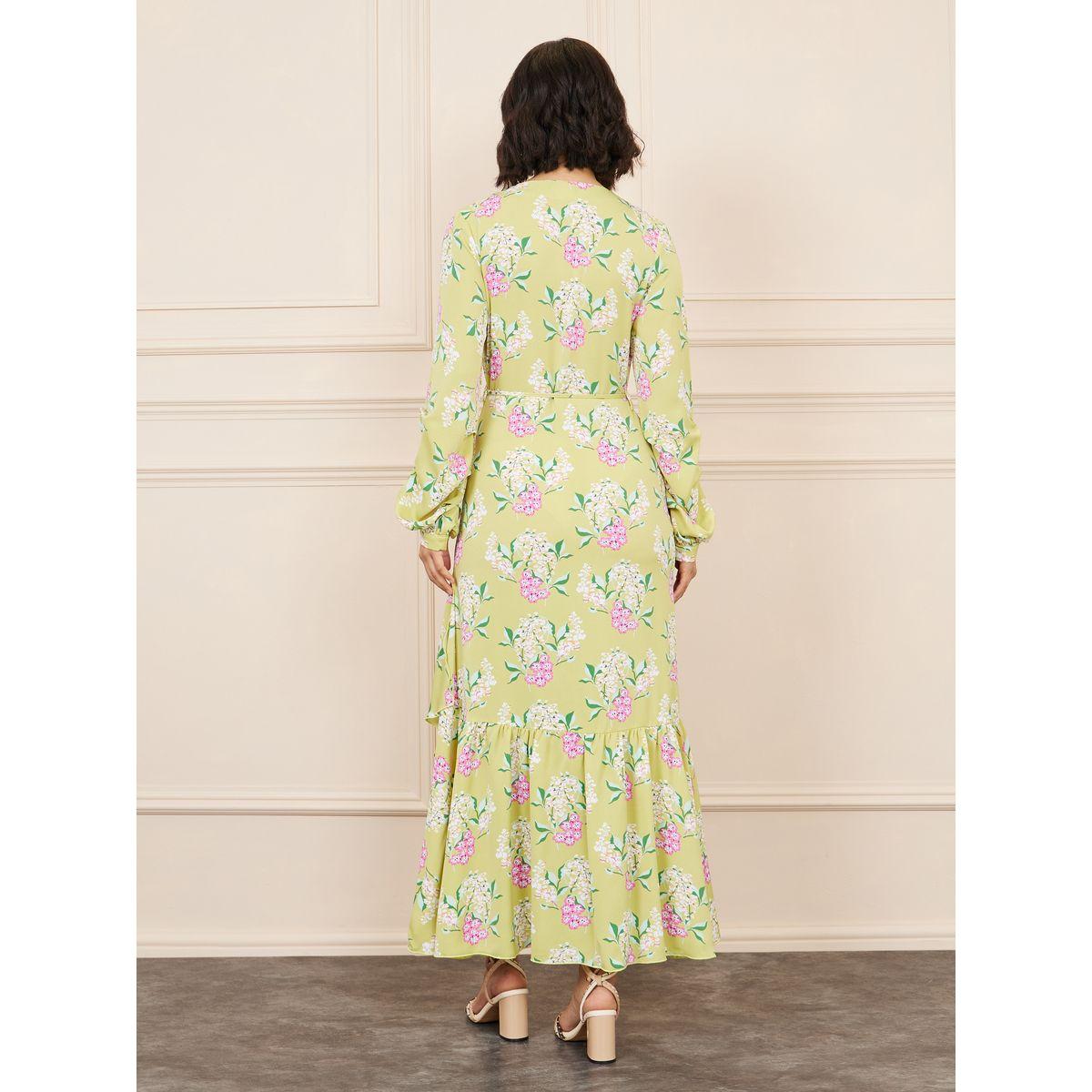فستان طويل بنمط لف وطبعة زهور-women-clothing-dresses-image-4