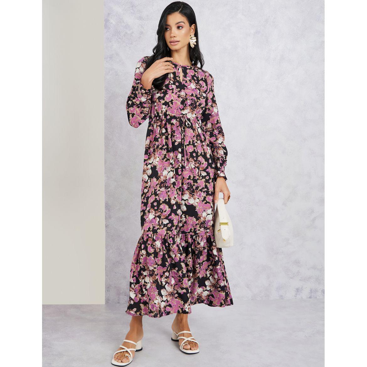 Styli All Over Print A-Line Maxi Dress-women-clothing-dresses-image-1