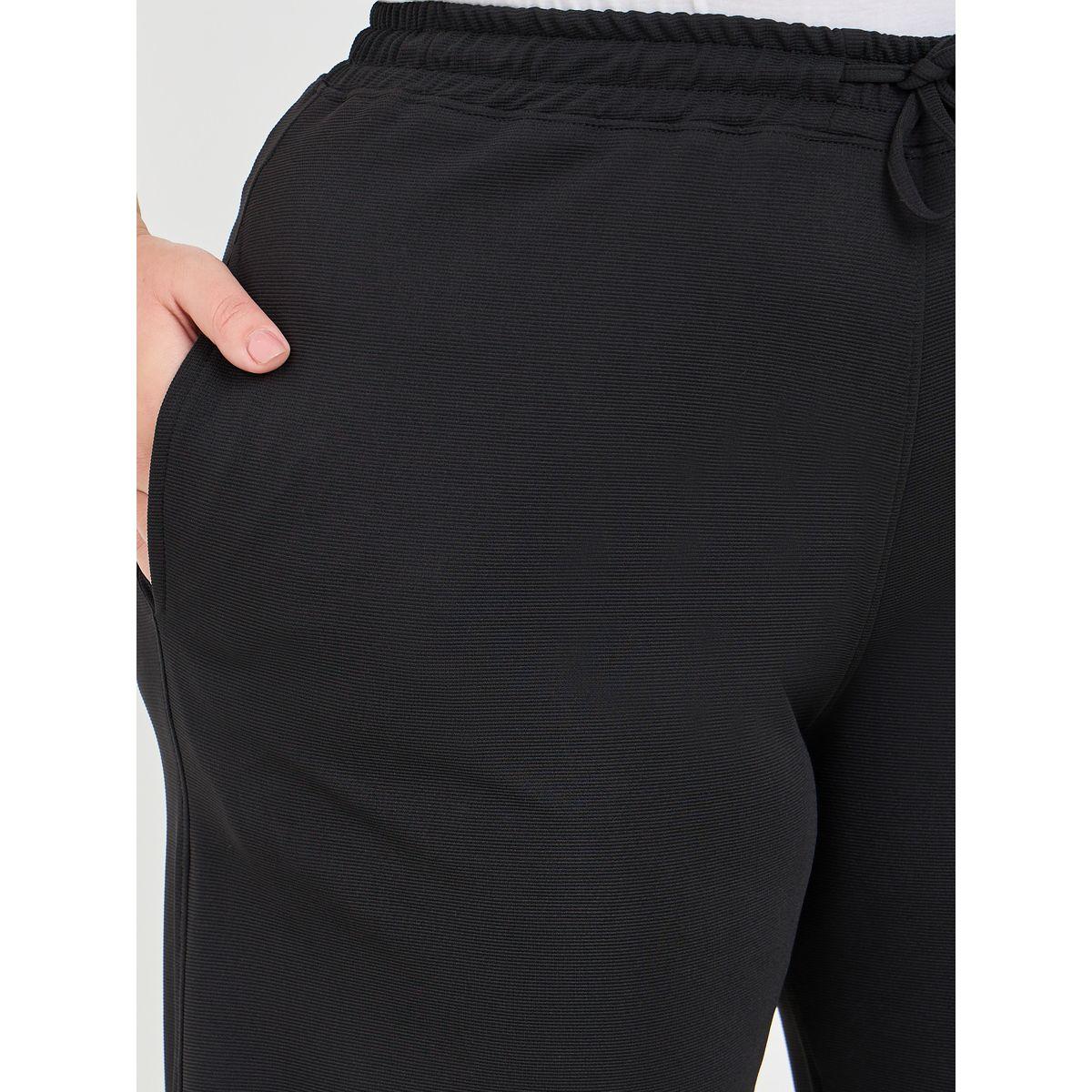 جوغر سادة بمقاس كبير مع أرجل واسعة وجيوب-women-clothing-bottoms-joggers-image-3