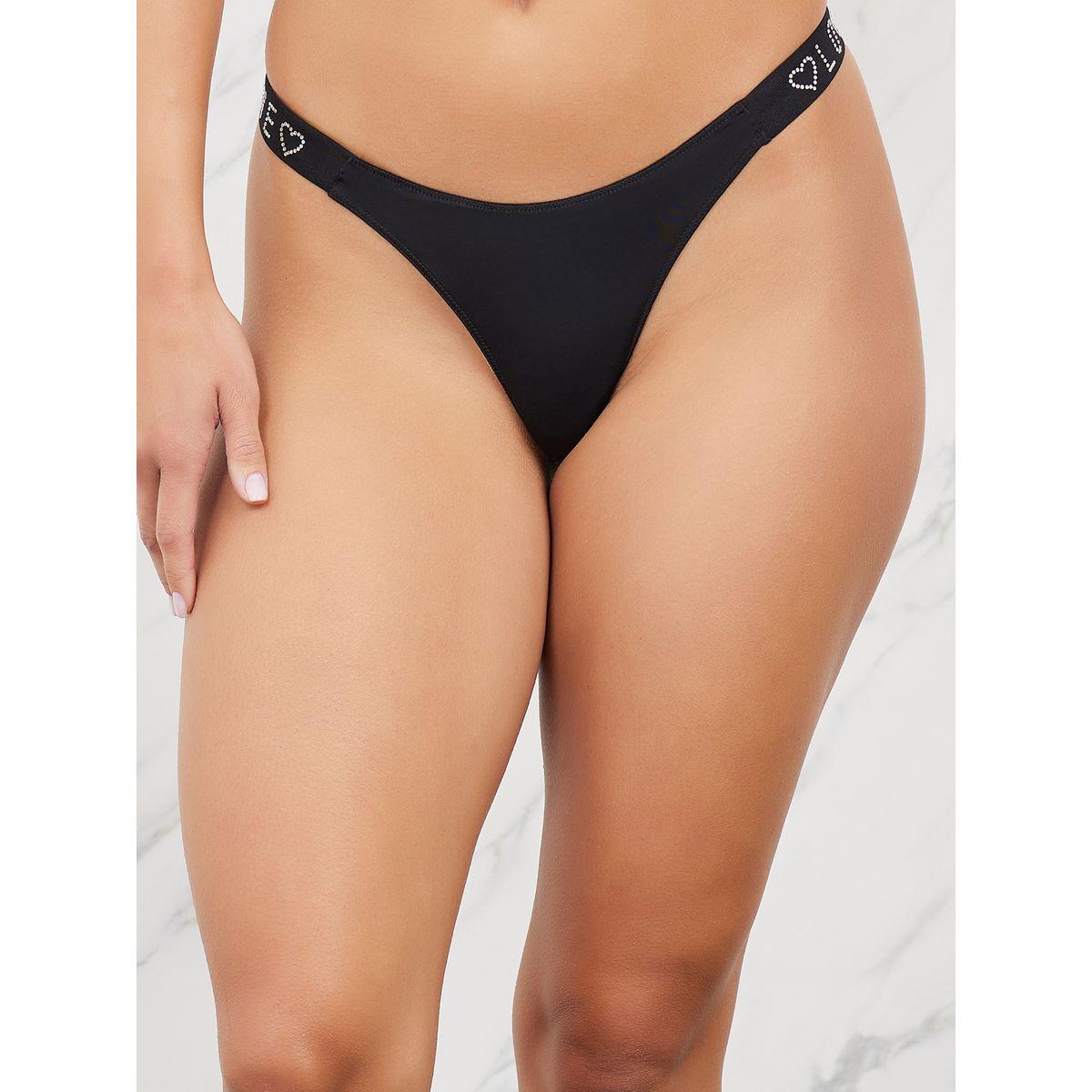 Styli Pack of 3- Rhinestone Heart Detail Thong-women-clothing-lingerie-panties-image-3