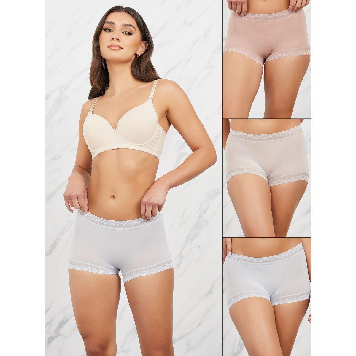 مجموعة من 3 سراويل داخلية بتفاصيل دانتيل-women-clothing-lingerie-panties-image-1