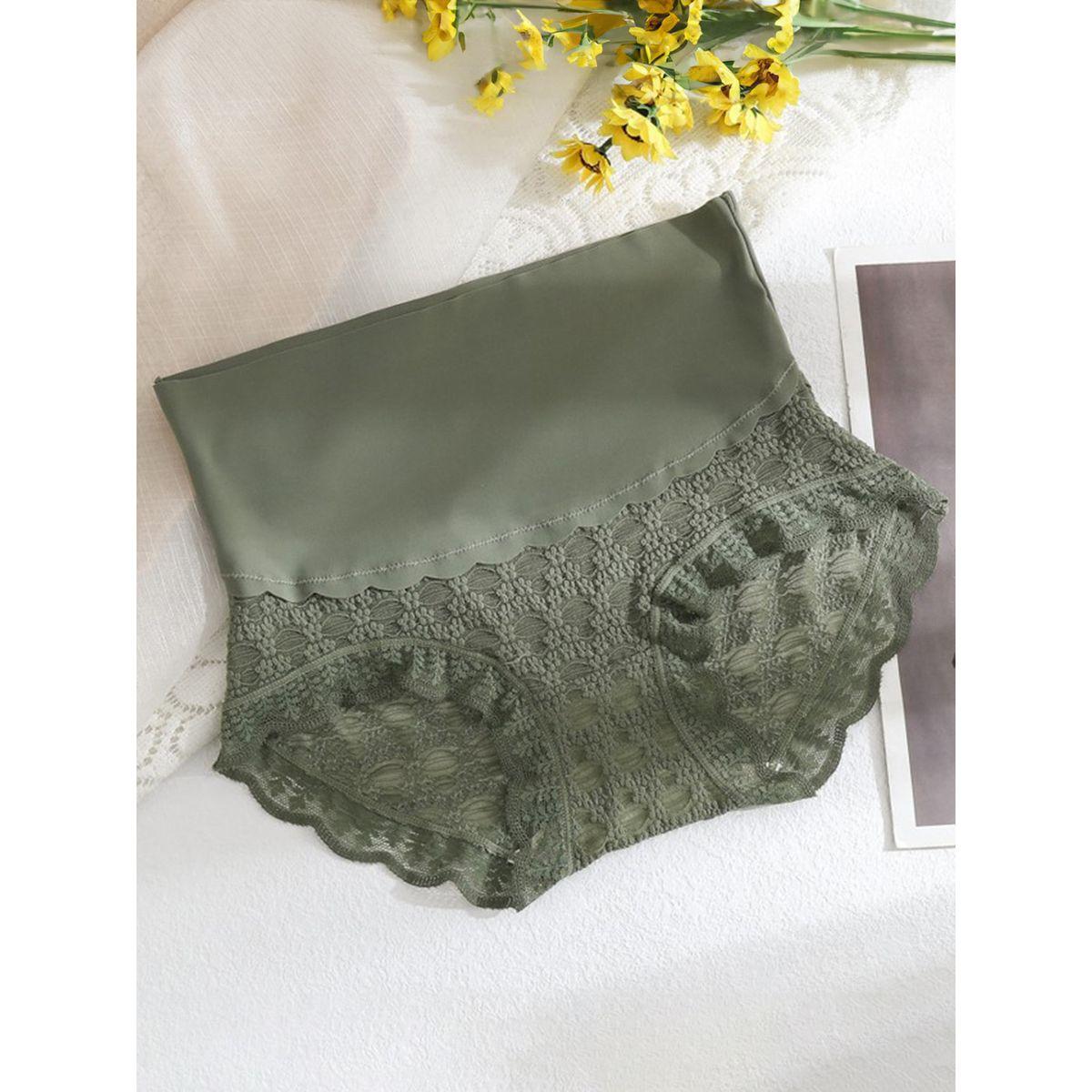 Styli Pack of 3 - Wide Waistband Scalloped Lace Brief-women-clothing-lingerie-panties-image-10