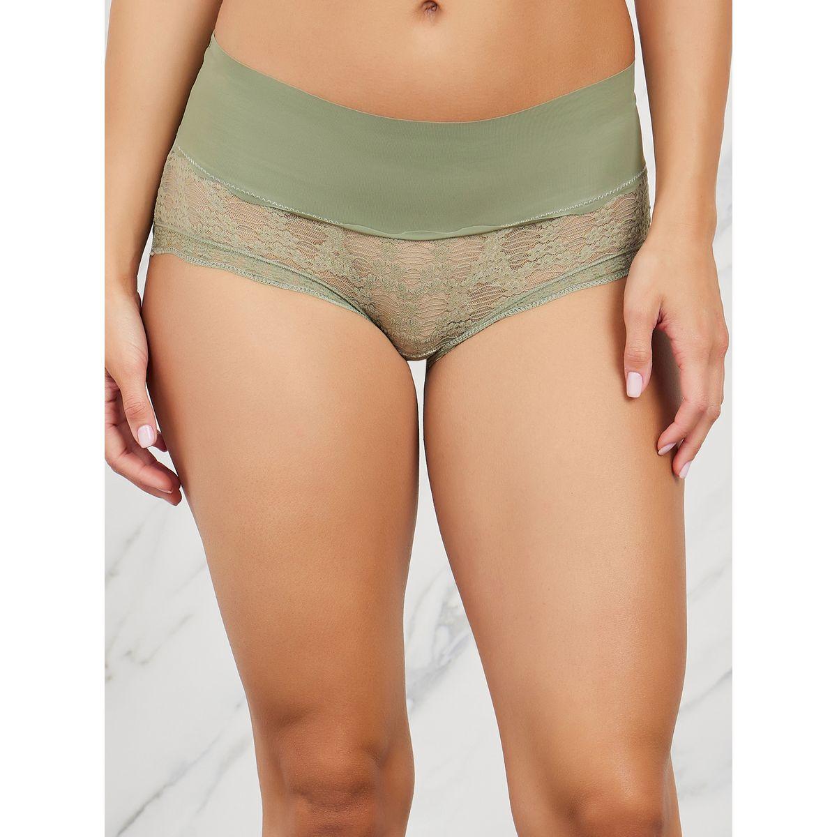 Styli Pack of 3 - Wide Waistband Scalloped Lace Brief-women-clothing-lingerie-panties-image-3