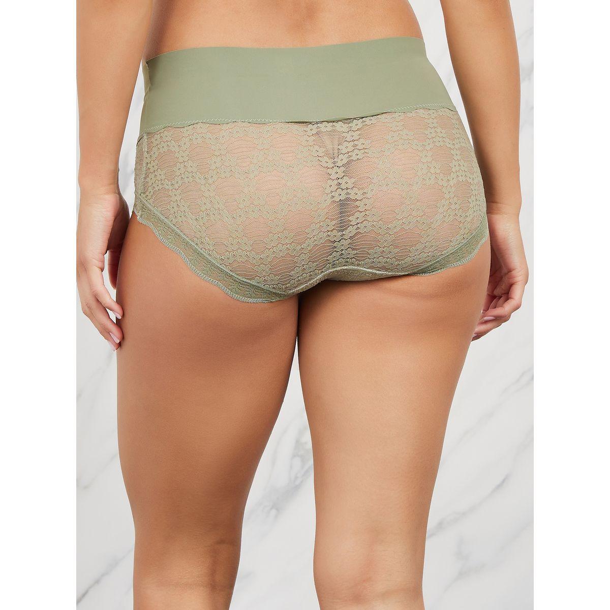 Styli Pack of 3 - Wide Waistband Scalloped Lace Brief-women-clothing-lingerie-panties-image-5