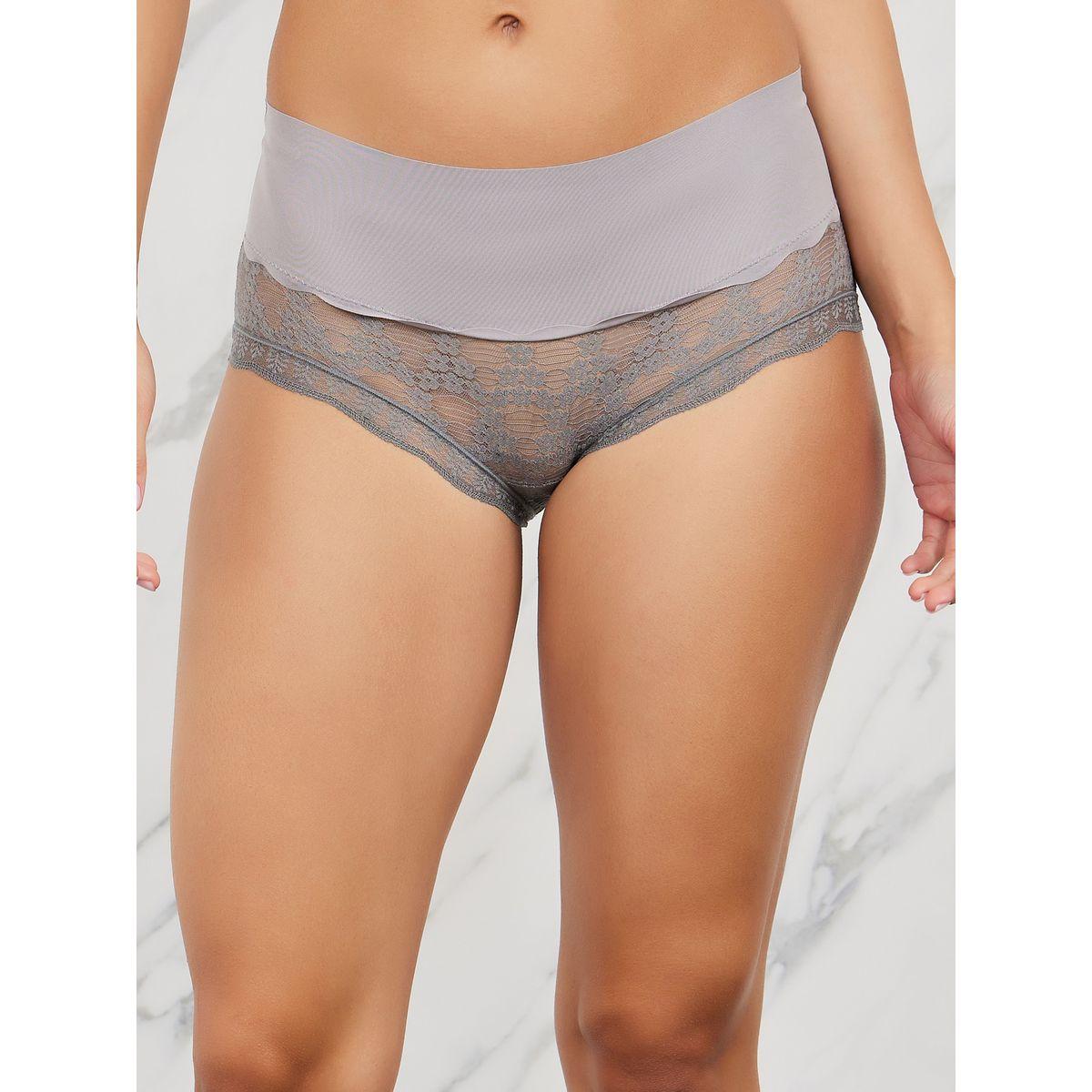 Styli Pack of 3 - Wide Waistband Scalloped Lace Brief-women-clothing-lingerie-panties-image-6