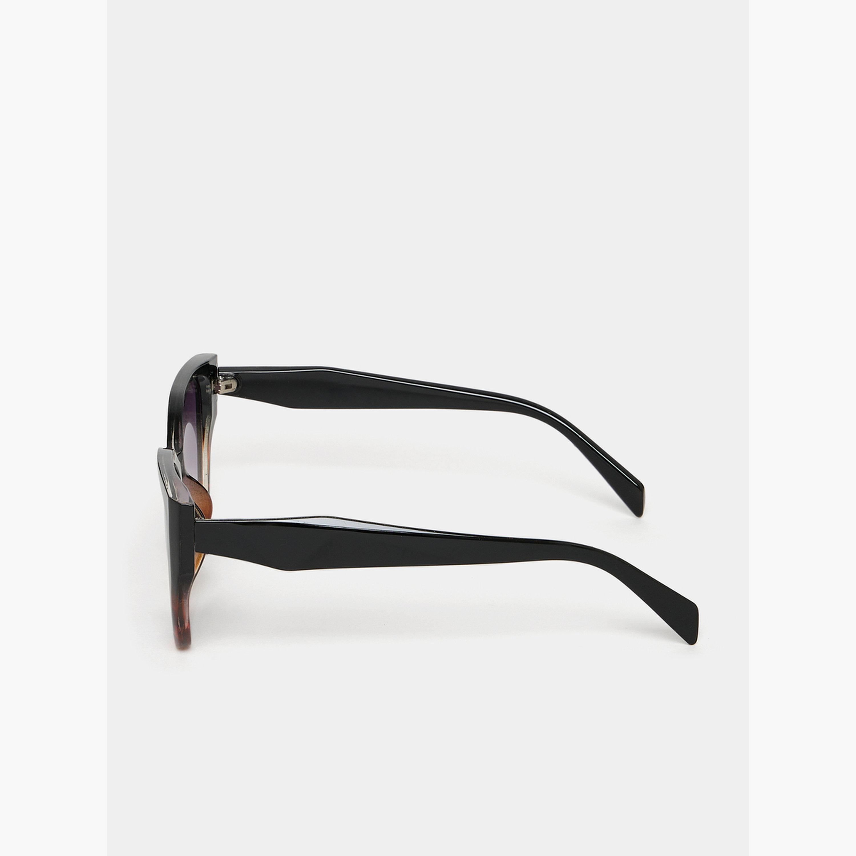 ستايلي - نظارة شمسية واسعة الحواف بتصميم سلحفاة-women-sunglasses-image-2