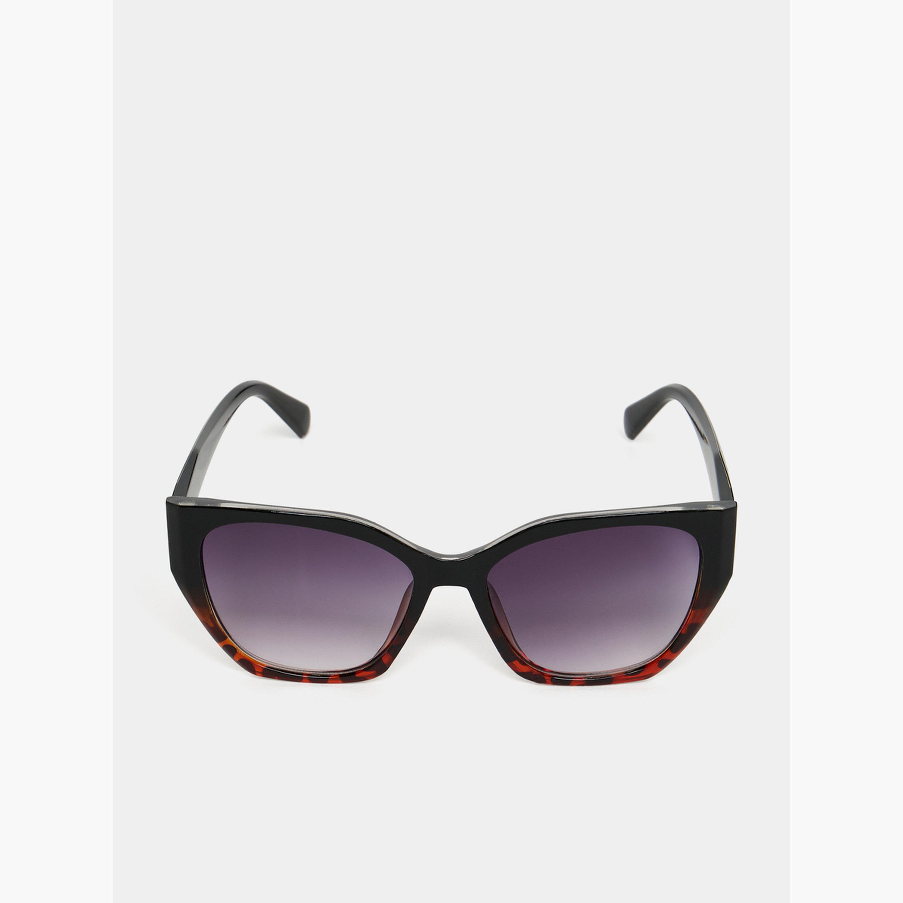 ستايلي - نظارة شمسية واسعة الحواف بتصميم سلحفاة-women-sunglasses-image-4