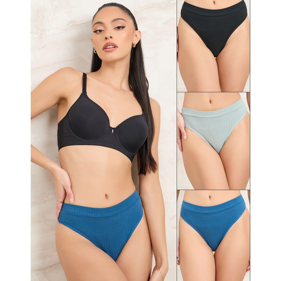 Styli Pack of 3 - Cotton Ribbed Thongs-women-clothing-lingerie-panties-image-1