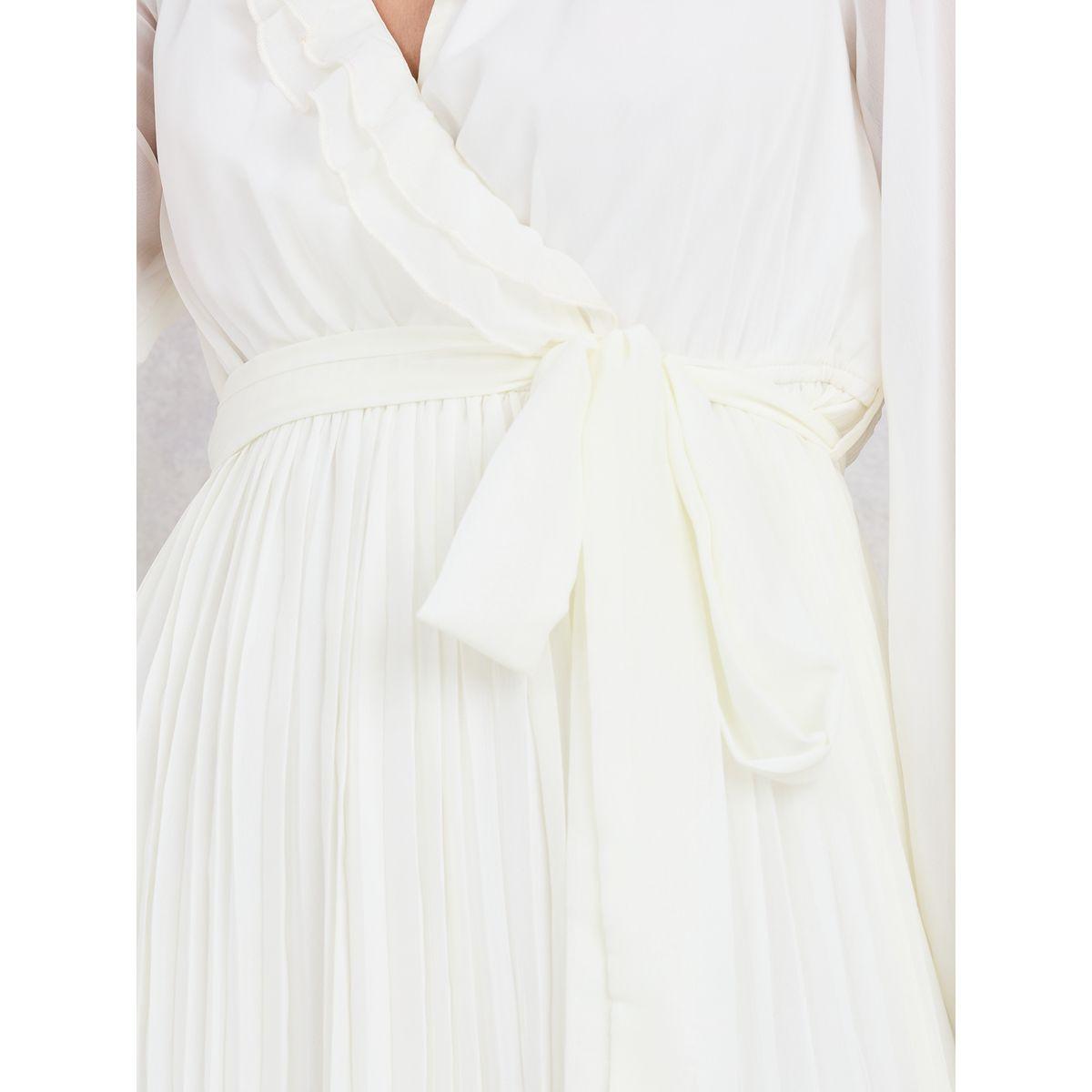 فستان ميدي بنمط لف وكشكش-women-clothing-dresses-image-3