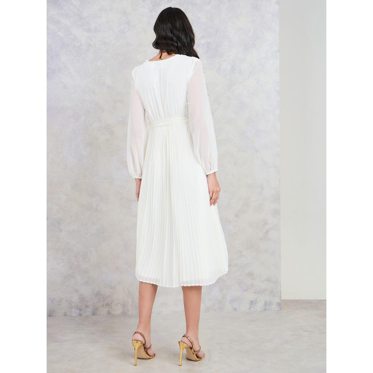 فستان ميدي بنمط لف وكشكش-women-clothing-dresses-image-4