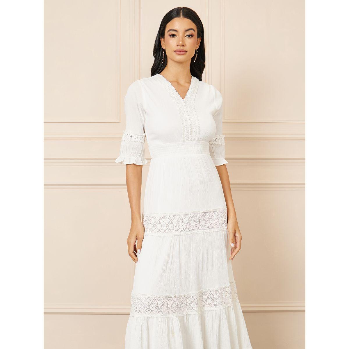 Styli Lace Detail Tiered Maxi Dress-women-clothing-dresses-image-2