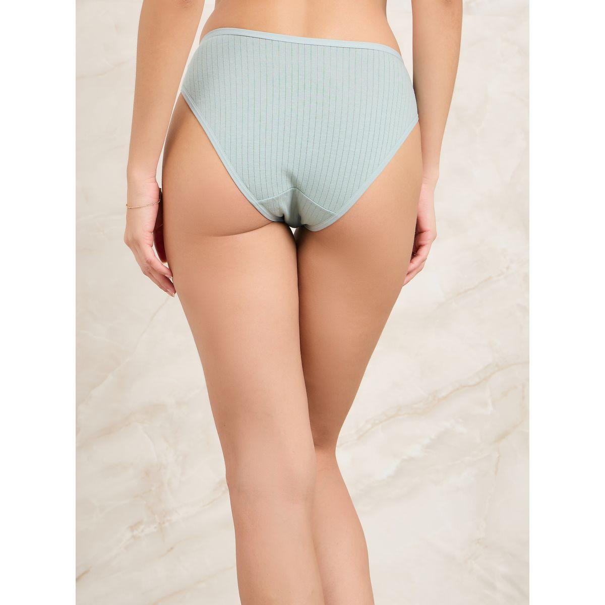 Styli Pack of 3 - Ribbed Wide Waistband Cotton Bikini Briefs-women-clothing-lingerie-panties-image-5