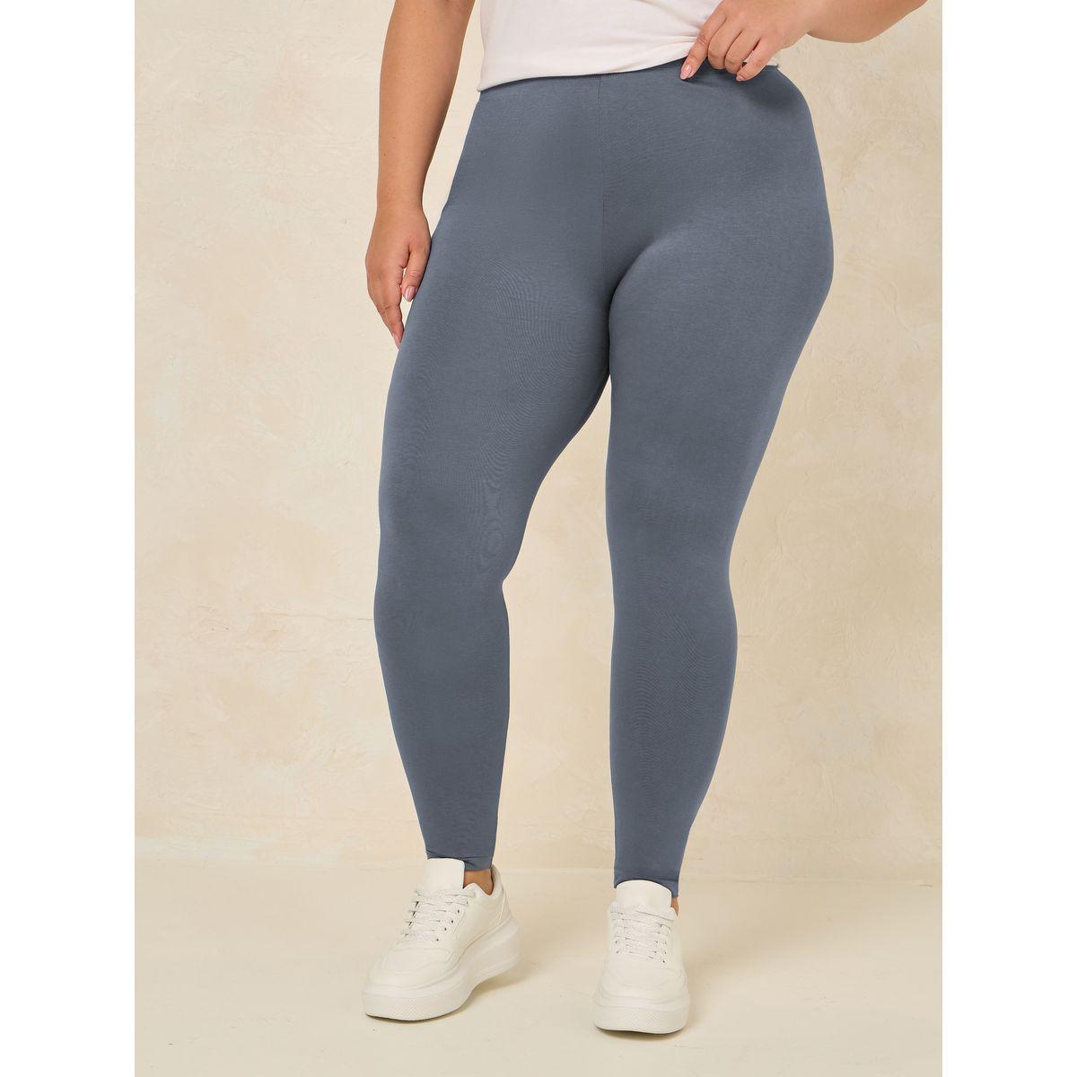 Styli Plus Elastic Waistband Basic Leggings-women-clothing-bottoms-leggings-image-1