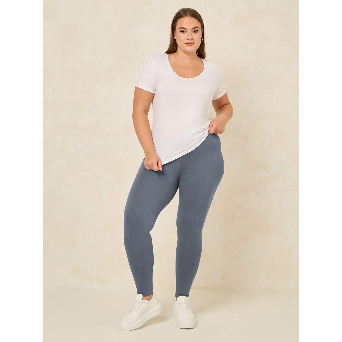 Styli Plus Elastic Waistband Basic Leggings-women-clothing-bottoms-leggings-image-2