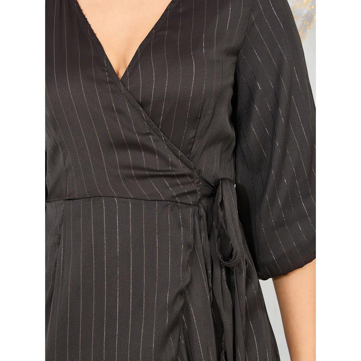 فستان ميدي مخطط بلوريكس ونمط لف-women-clothing-dresses-image-3