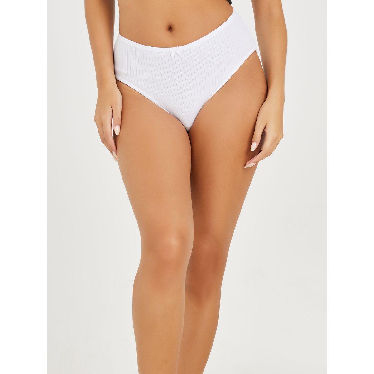 Styli Pack of 3 - Bow Trim Ribbed High Leg-women-clothing-lingerie-panties-image-6