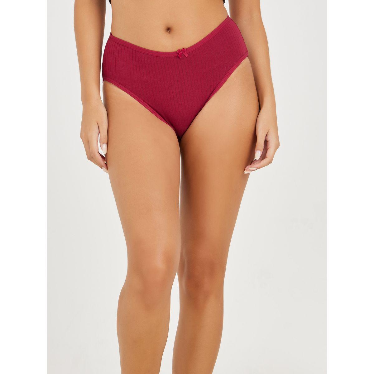 Styli Pack of 3 - Bow Trim Ribbed High Leg-women-clothing-lingerie-panties-image-7
