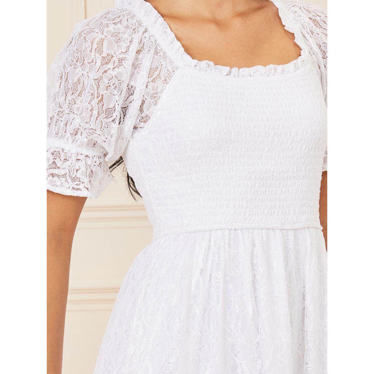 فستان ميدي بكسرات وتفاصيل دانتيل-women-clothing-dresses-image-3