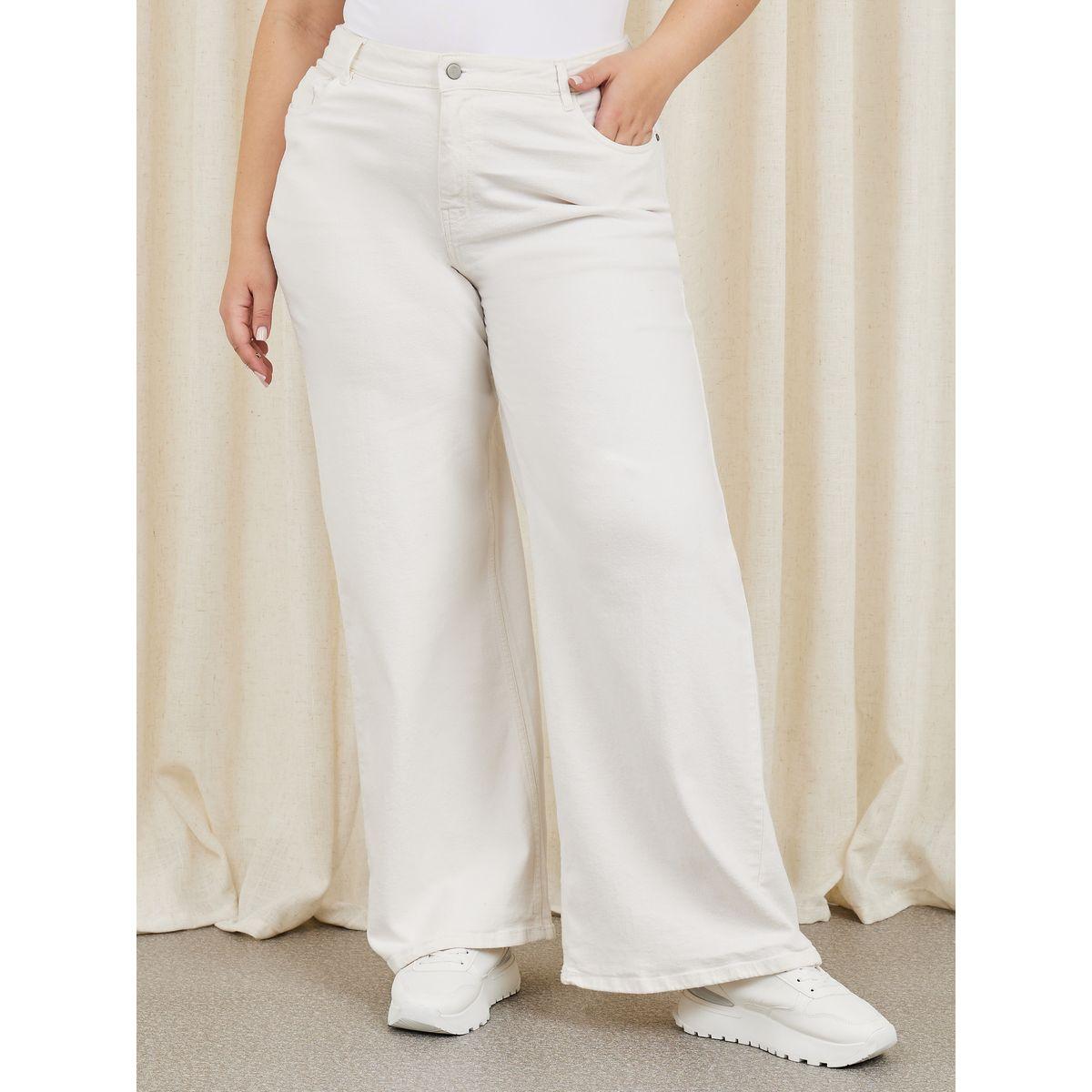 Styli Plus Size Wide Leg Jeans with Pocket Construct-women-clothing-bottoms-jeans-image-1