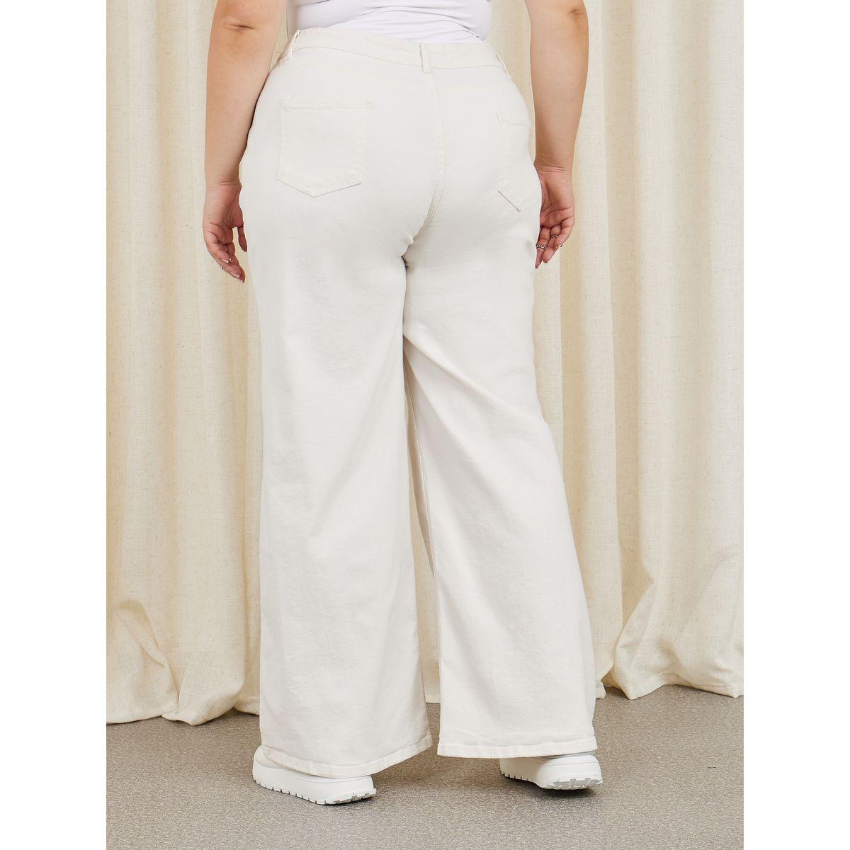 جينز بمقاس كبير وارجل واسعة مع جيب-women-clothing-bottoms-jeans-image-1