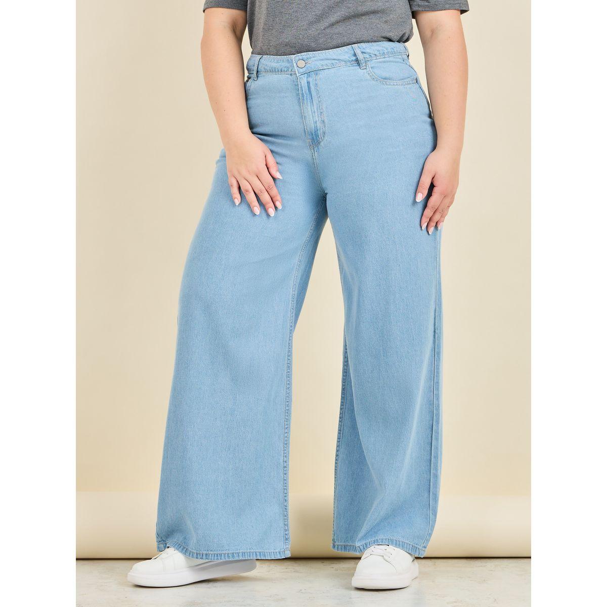 Styli Plus Light Wash Wide Leg Jeans-women-clothing-bottoms-jeans-image-1