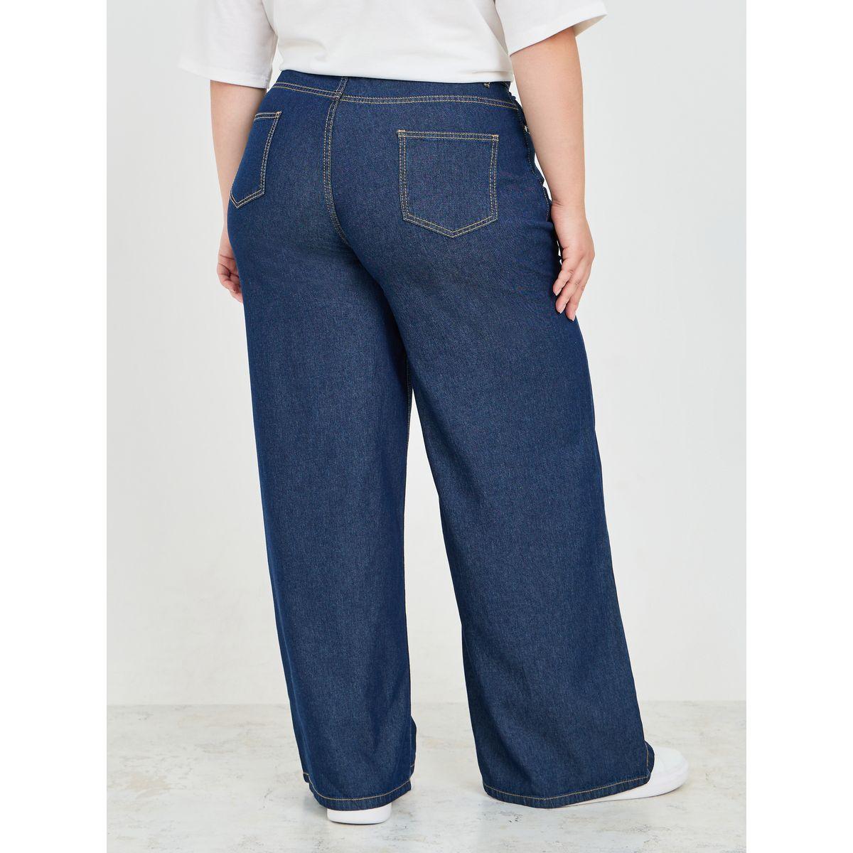 Styli Plus Size Wide Leg Jeans with Pocket Construct-women-clothing-bottoms-jeans-image-4