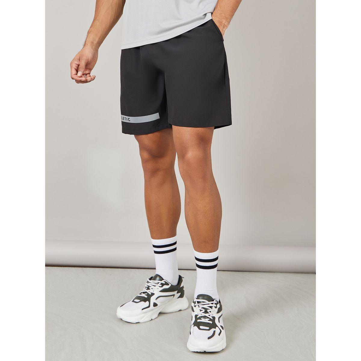 Styli Active Workout Shorts with Front & Back Print Detail-men-clothing-sportswearandactivewear-bottoms-shorts-image-1