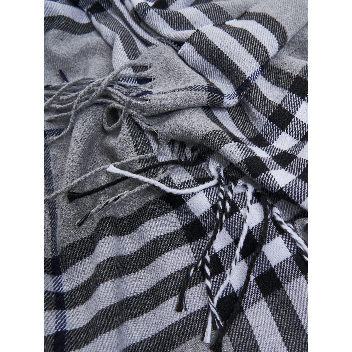 Styli Checked Scarf with Fringe Detail-women-winterwear-scarves-image-2