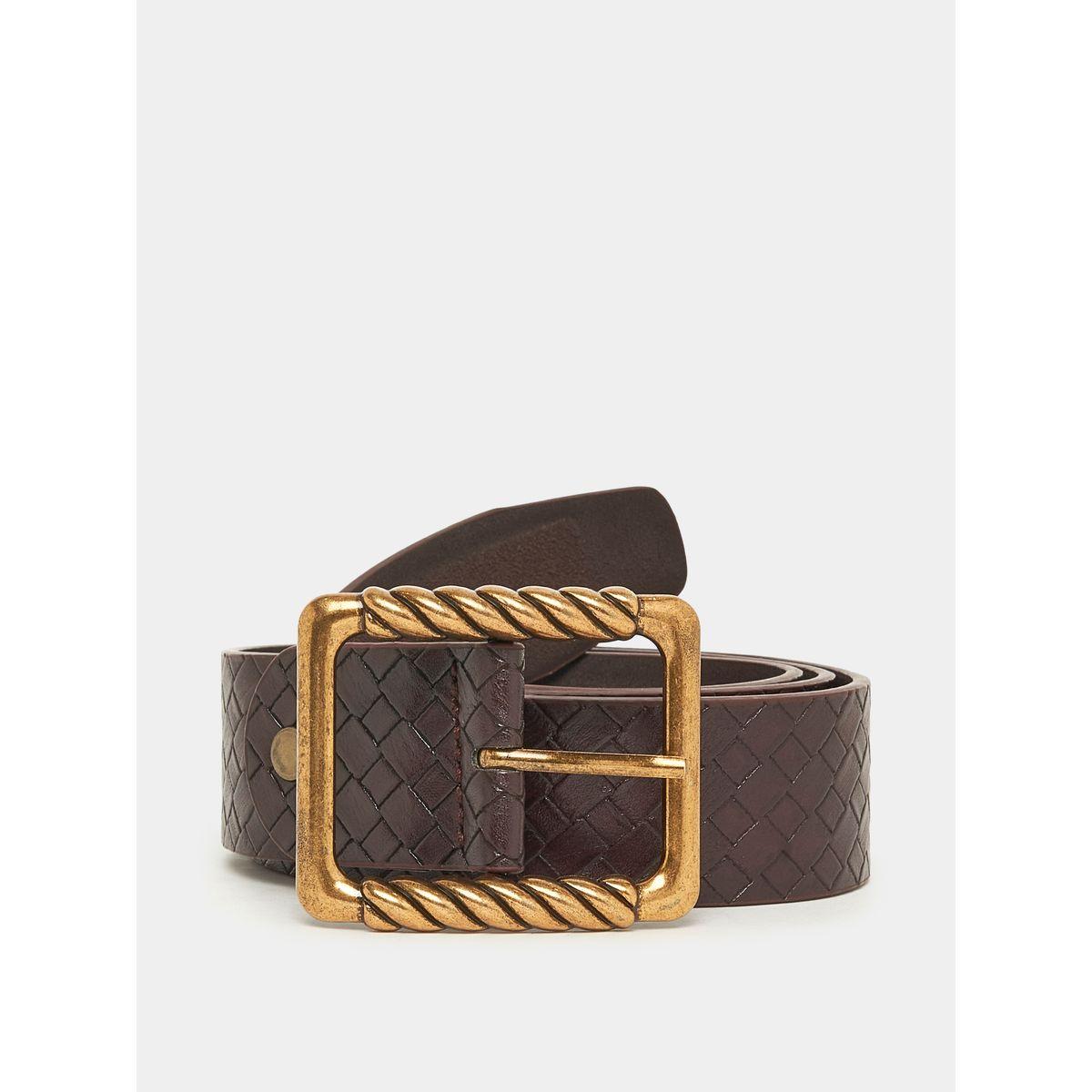 Styli Textured Belt with Metal Buckle-men-beltsandwallets-belts-image-3