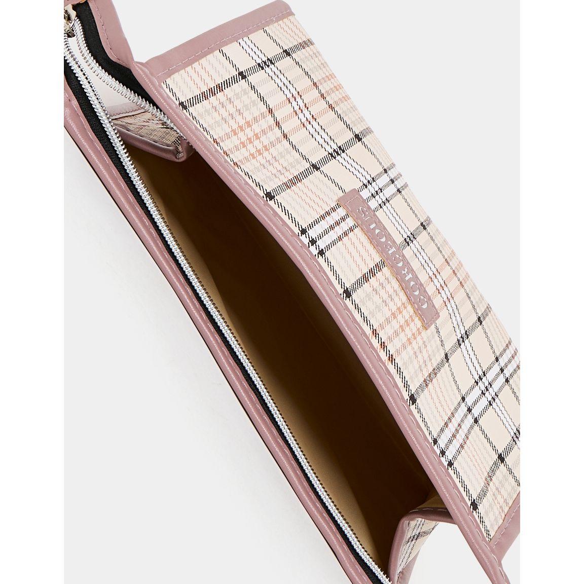 Styli Plaid Print Washbag with Zip Closure-travel-accessories-image-3
