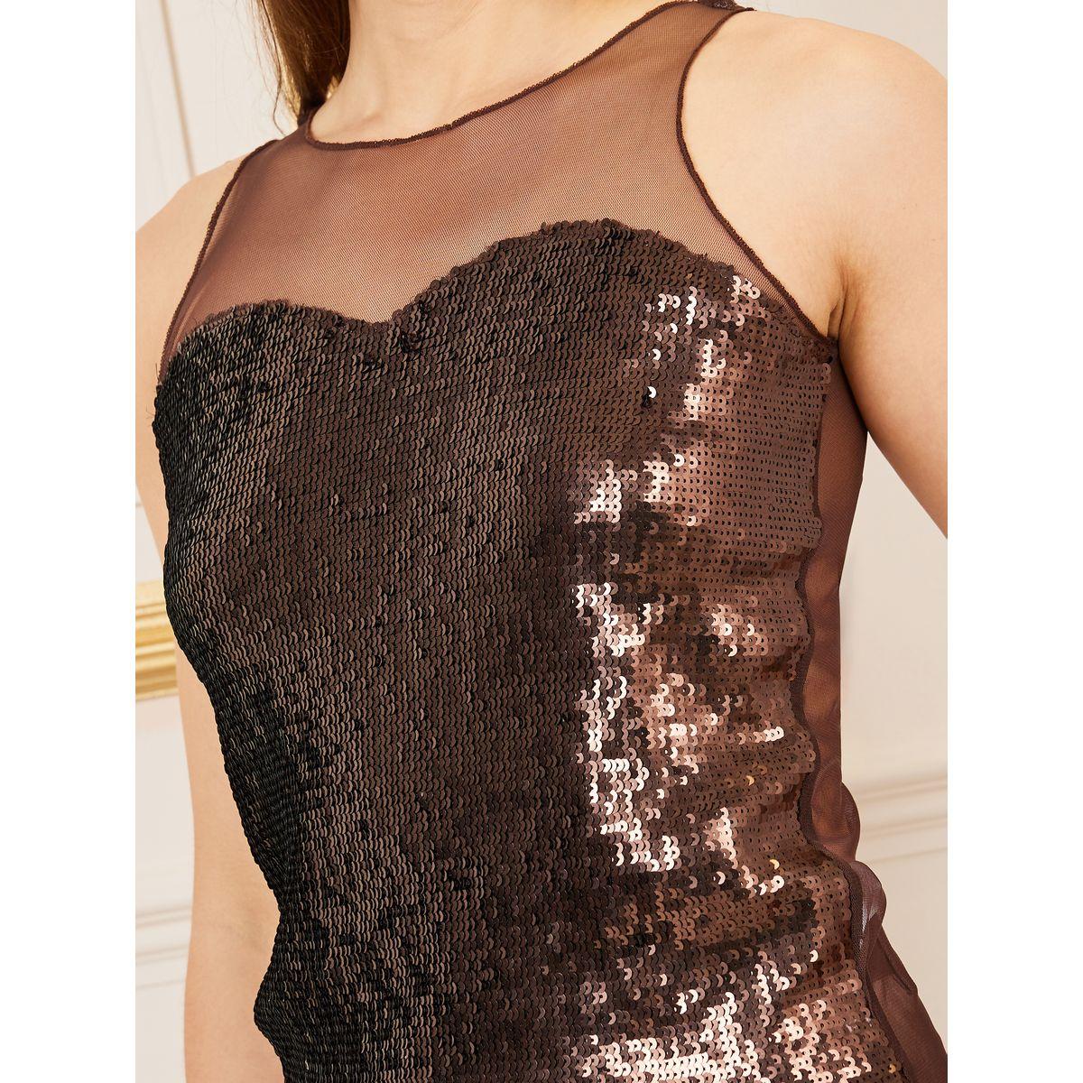 Styli Sequin Detail Mesh Back Insert Top-women-clothing-shirtsandblouses-blouses-image-4