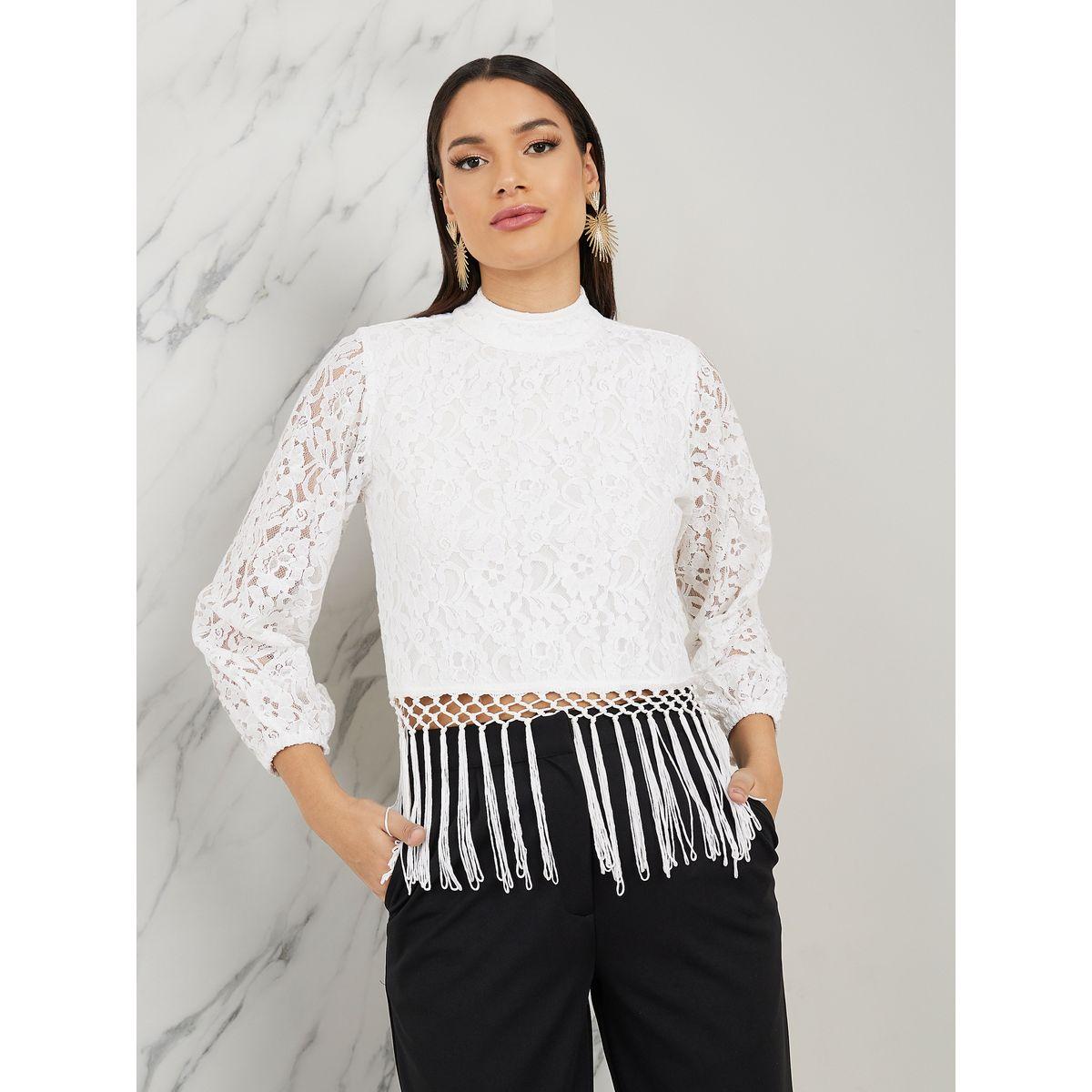 بلوزة بياقة عالية وتفاصيل دانتيل-women-clothing-shirtsandblouses-blouses-image-1