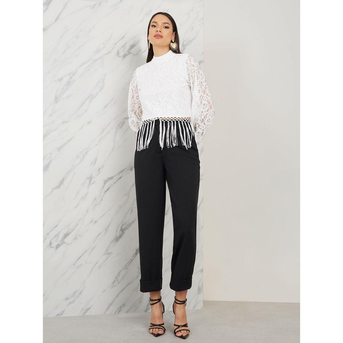 بلوزة بياقة عالية وتفاصيل دانتيل-women-clothing-shirtsandblouses-blouses-image-2