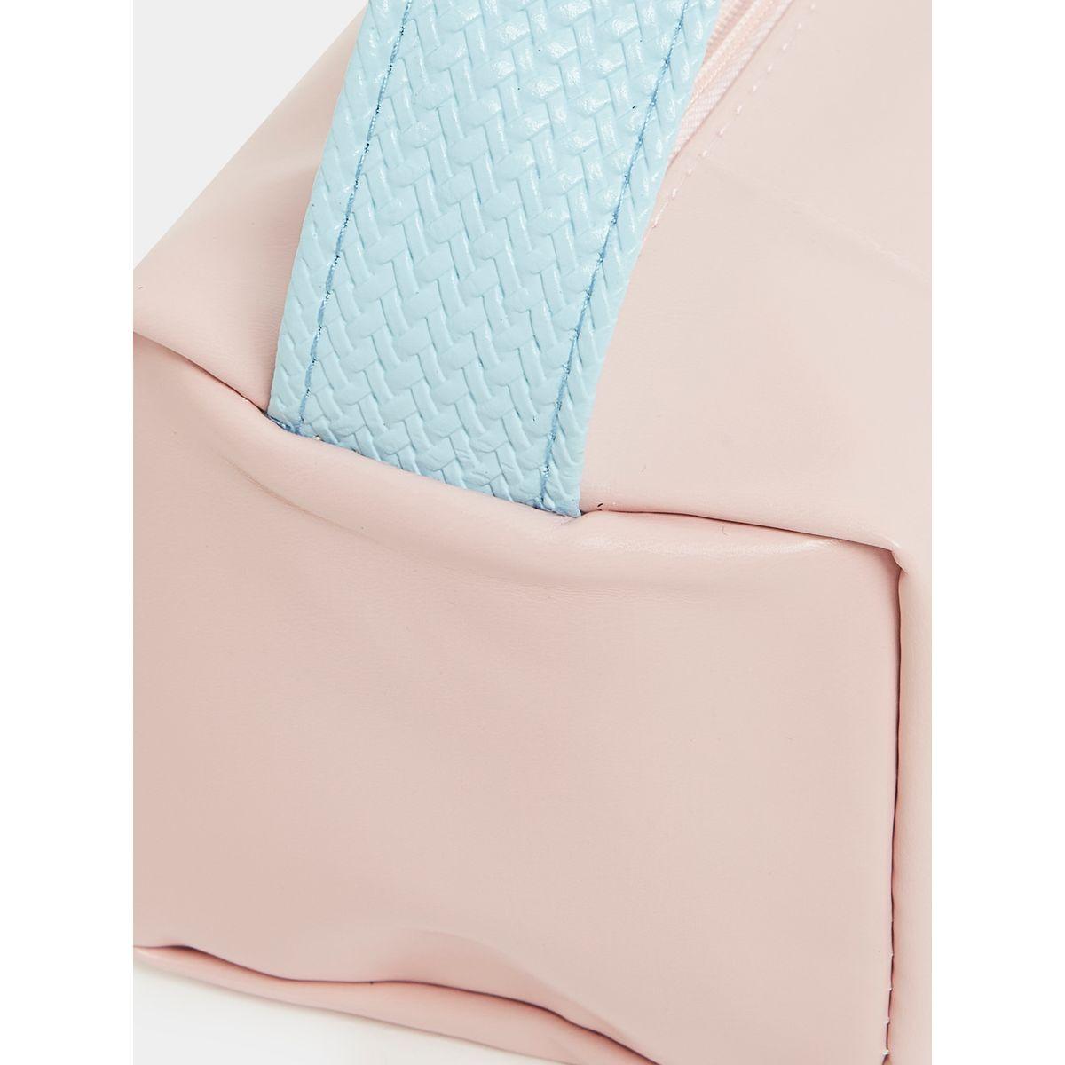 Styli Contrast Texture Handle Strap Wash Bag-travel-accessories-image-2