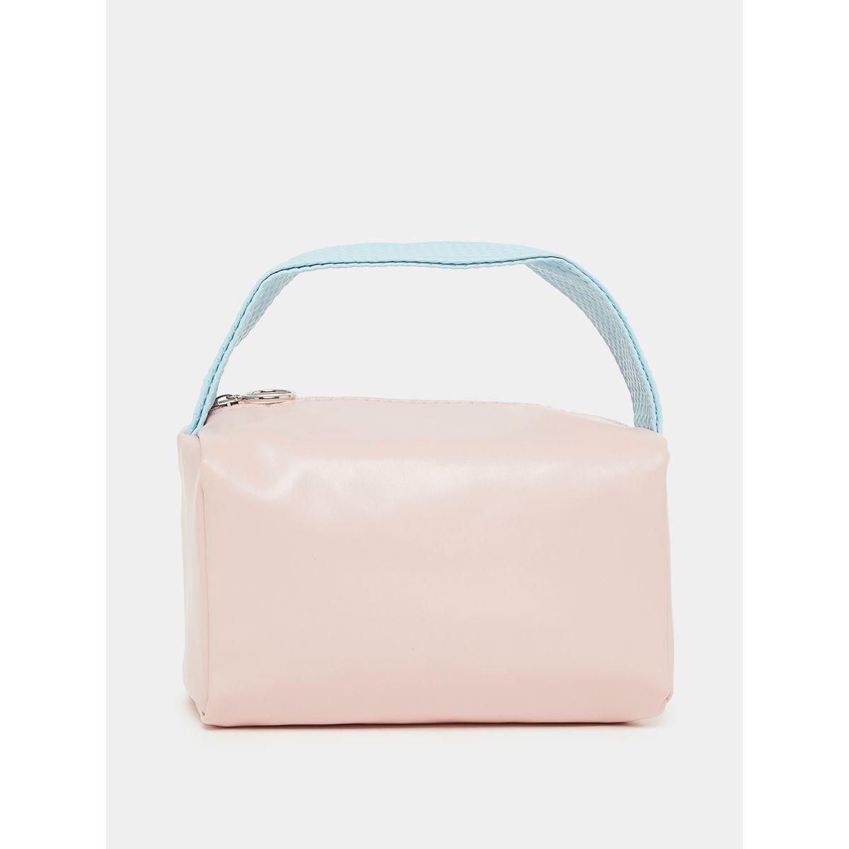 Styli Contrast Texture Handle Strap Wash Bag-travel-accessories-image-3