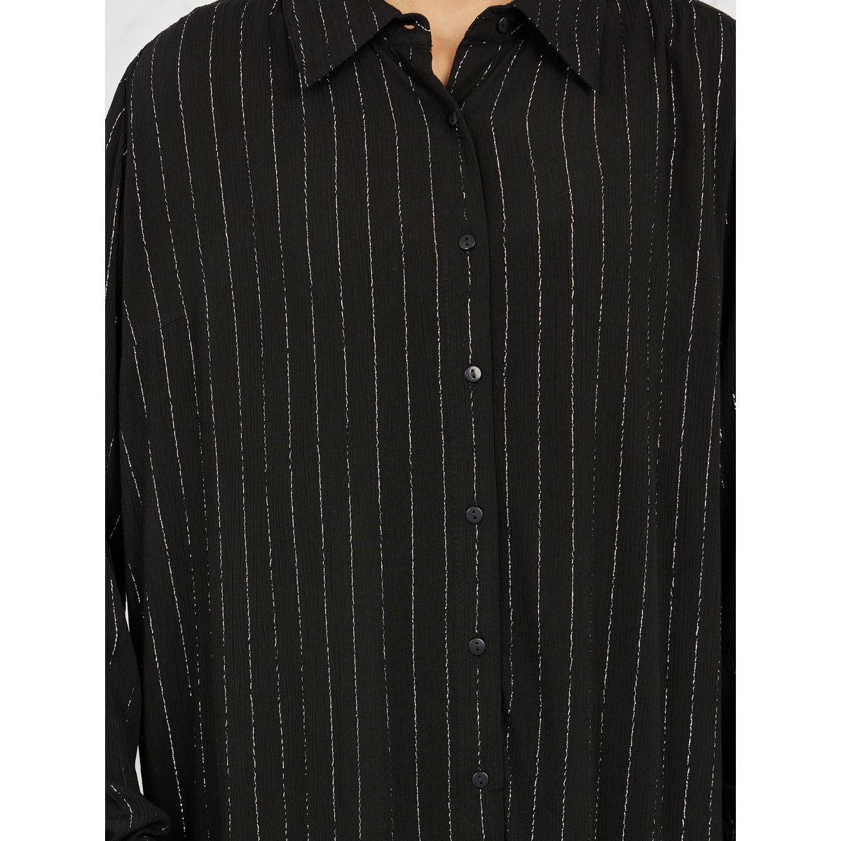 Styli Lurex Striped Longline Tunic Shirt-women-clothing-shirtsandblouses-shirts-image-3