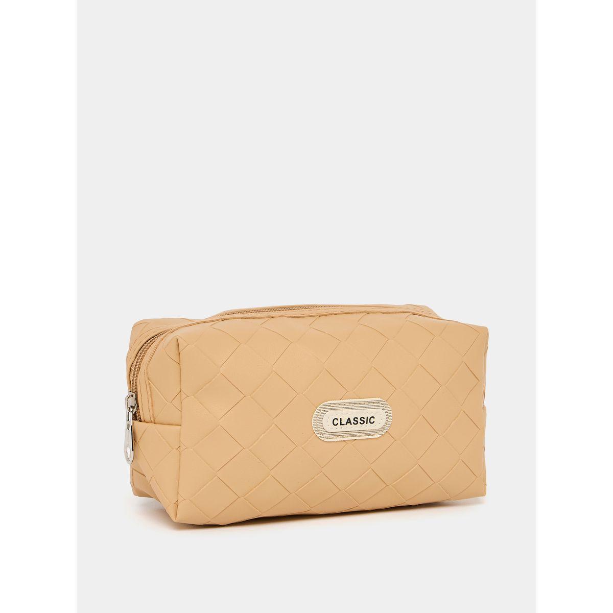 Styli Textured Wash Bag with Zip Closure-travel-accessories-image-1
