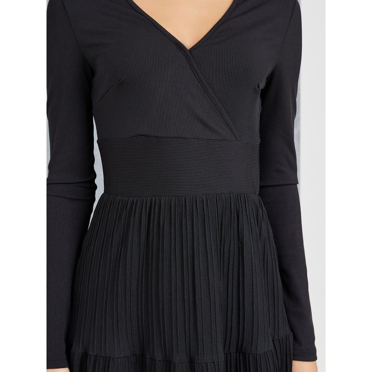 فستان ميدي محبوك بكسرات-women-clothing-dresses-image-3