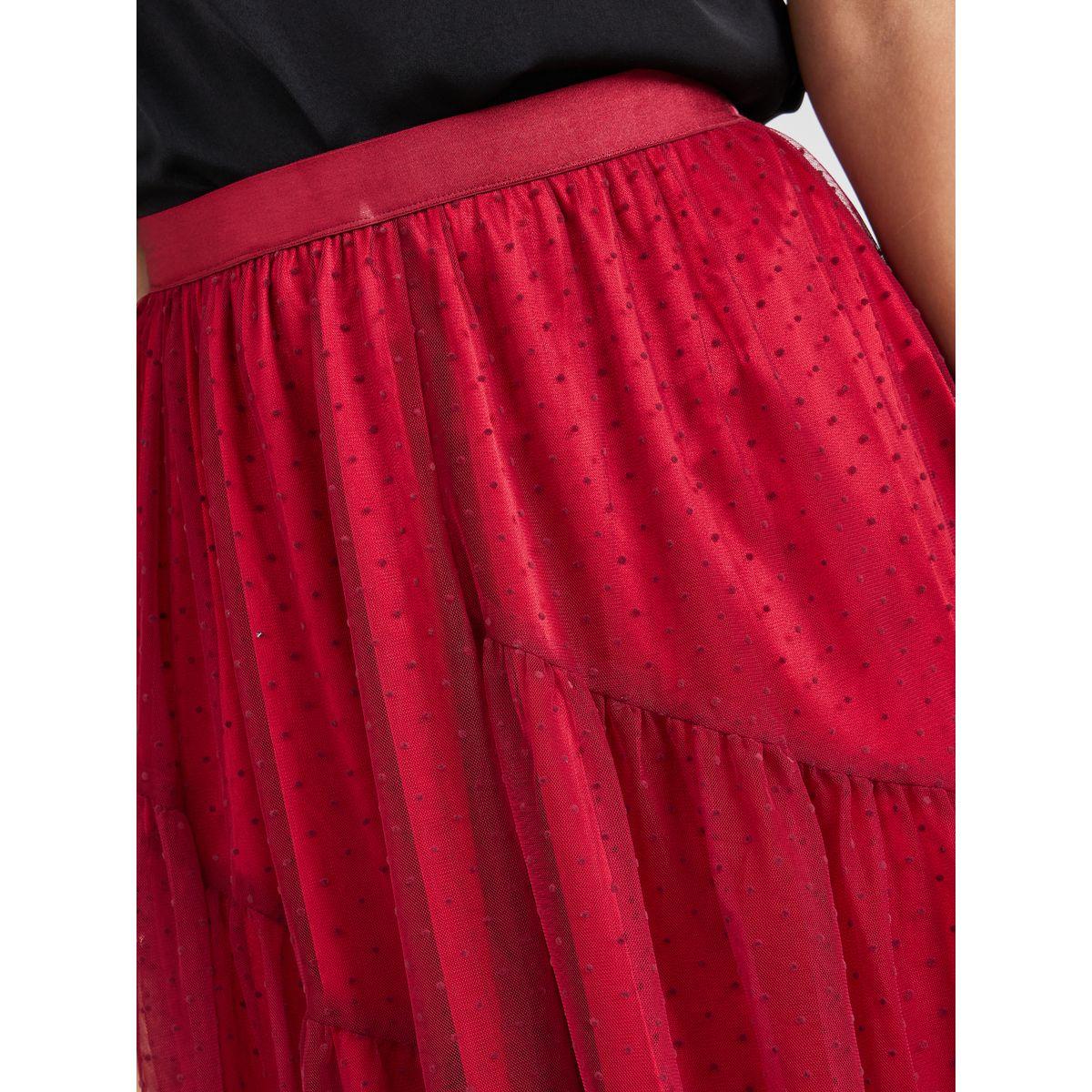 Styli Dobby Mesh Insert A-Line Midi Skirt-women-clothing-bottoms-skirts-image-3