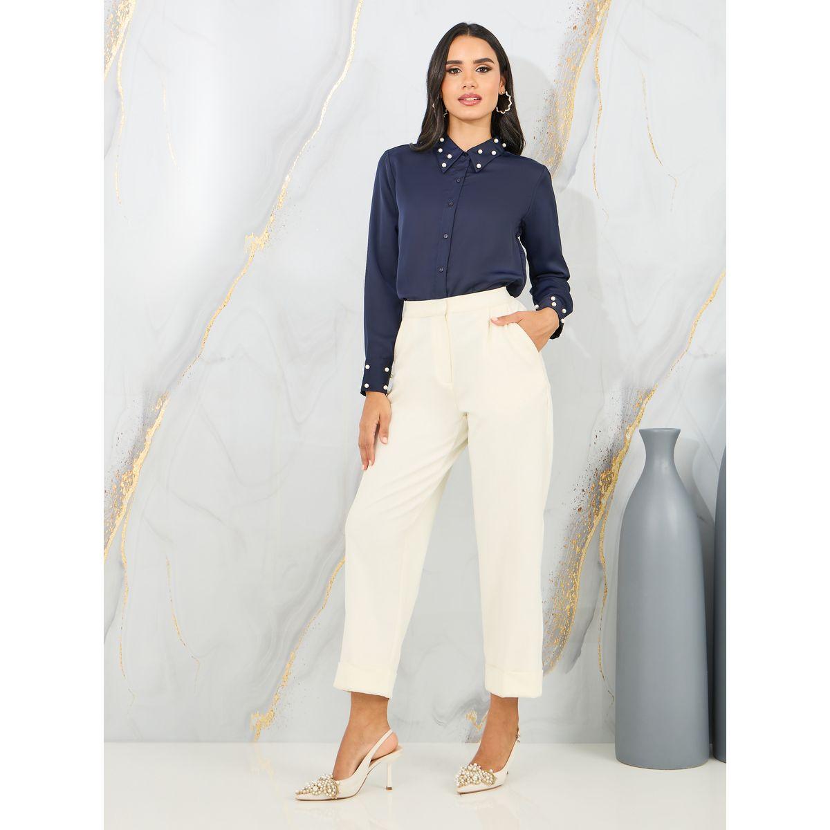 بلوزة ساتان منمقة بلؤلؤ صناعي-women-clothing-shirtsandblouses-shirts-image-3