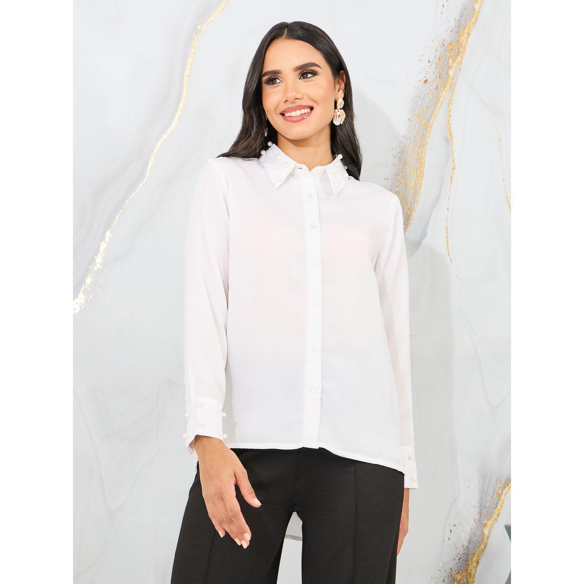 بلوزة ساتان مزينة بلؤلؤ صناعي-women-clothing-shirtsandblouses-shirts-image-2