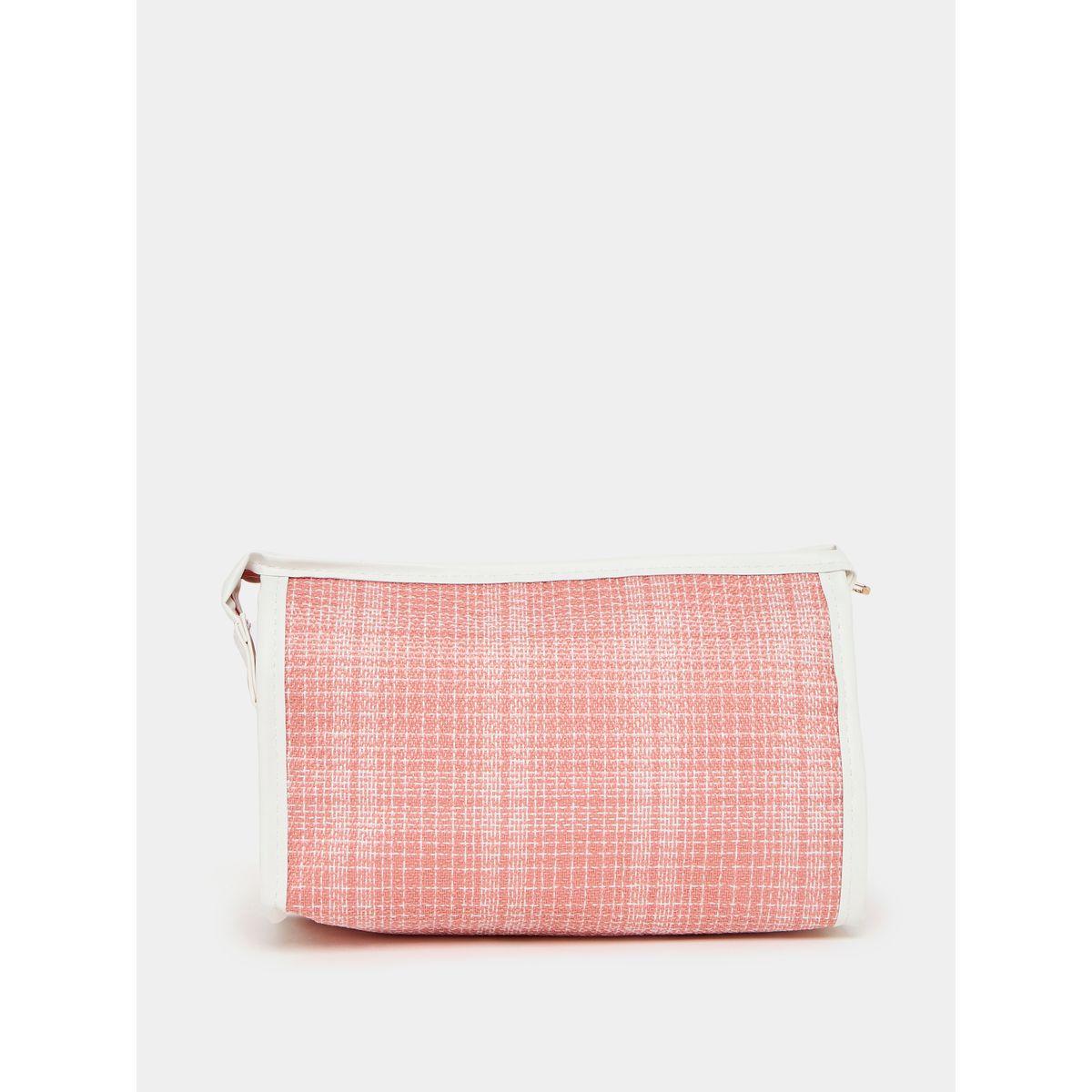 Styli Slogan Print Tweed Wash Bag-travel-accessories-image-2