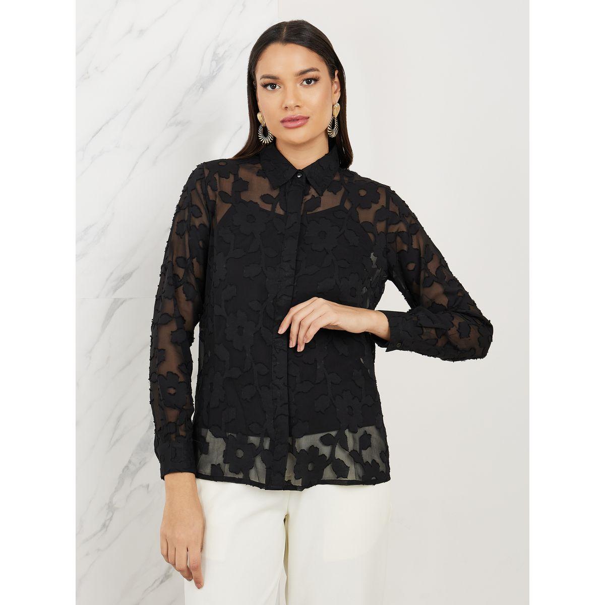 بلوزة مزينة بزهور بارزة الملمس-women-clothing-shirtsandblouses-shirts-image-3