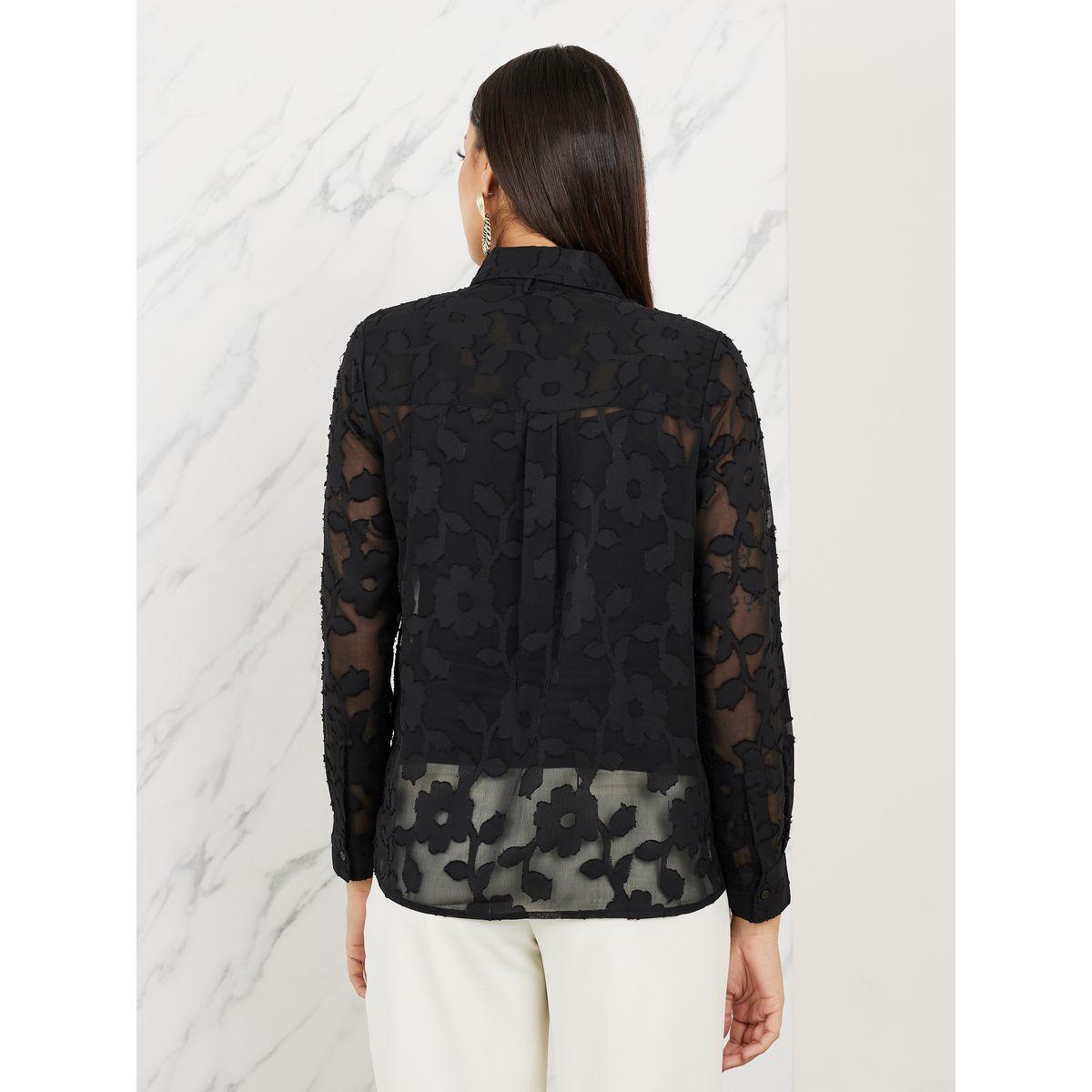 بلوزة مزينة بزهور بارزة الملمس-women-clothing-shirtsandblouses-shirts-image-5