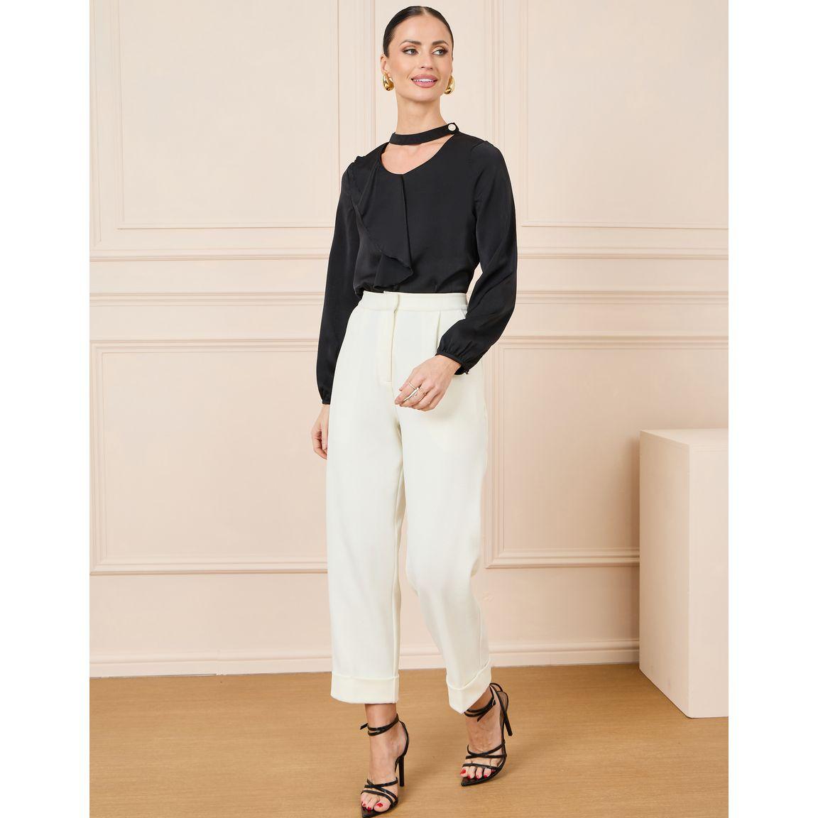 بلوزة بتفاصيل كشكش وأزرار غلق بلؤلؤ صناعي-women-clothing-shirtsandblouses-blouses-image-5