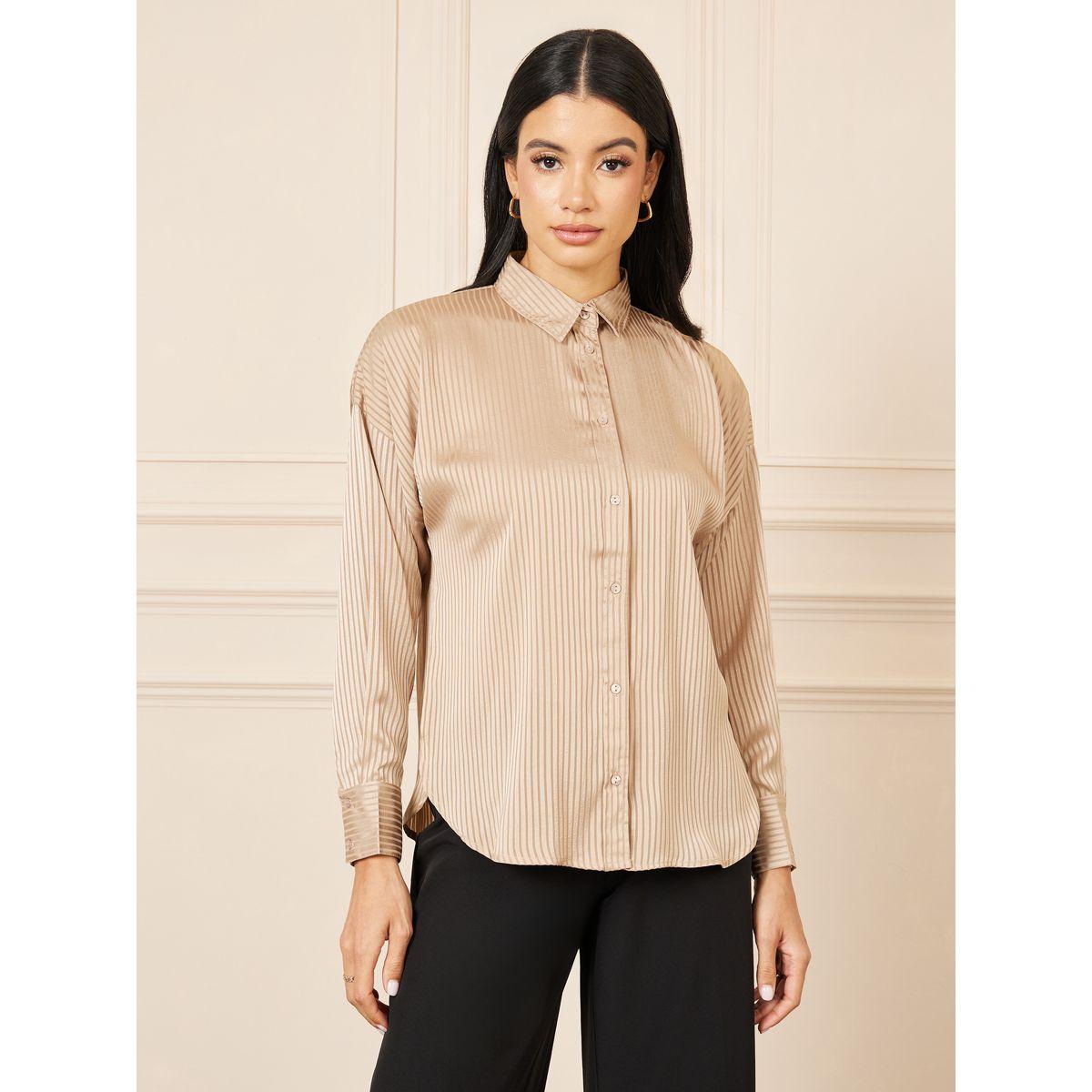 Styli Satin Oversized Striped Drop Shoulder Shirt-women-clothing-shirtsandblouses-shirts-image-2