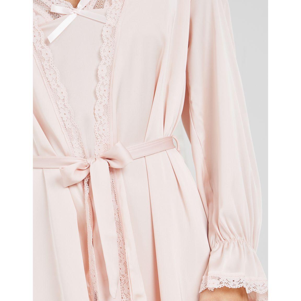 Styli Unwind Pack of 2 - Scallop Edge Satin Slip Dress & Robe-women-clothing-nightwear-robes-image-4