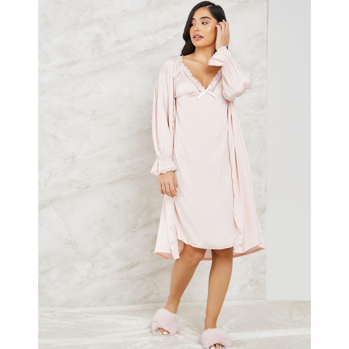 مجموعة من 2 ( قميص نوم + روب )-women-clothing-nightwear-robes-image-6