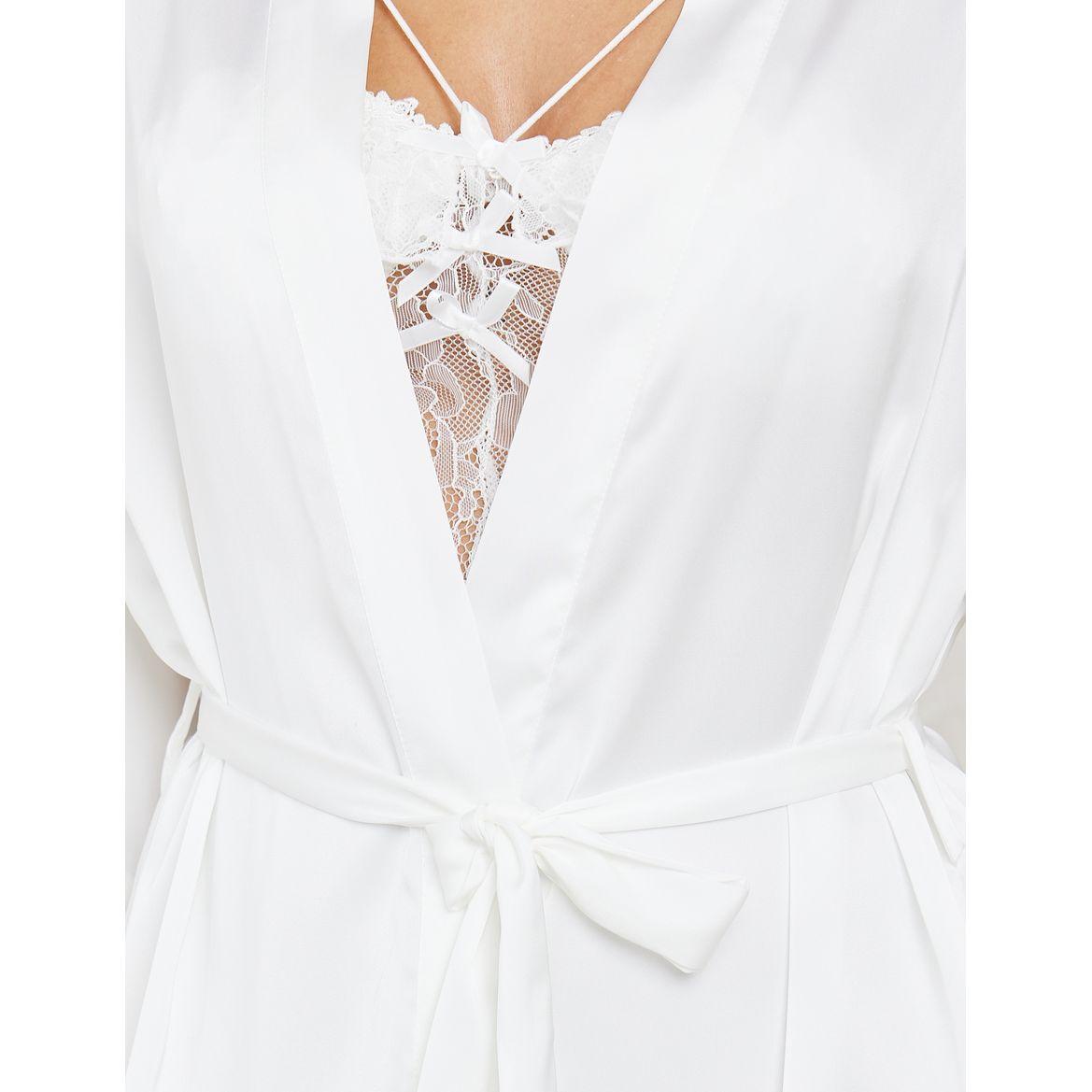 Styli Unwind Pack of 2 - Triple Apex Strap Corset Detail Slip Dress & Robe-women-clothing-nightwear-nighties-image-5